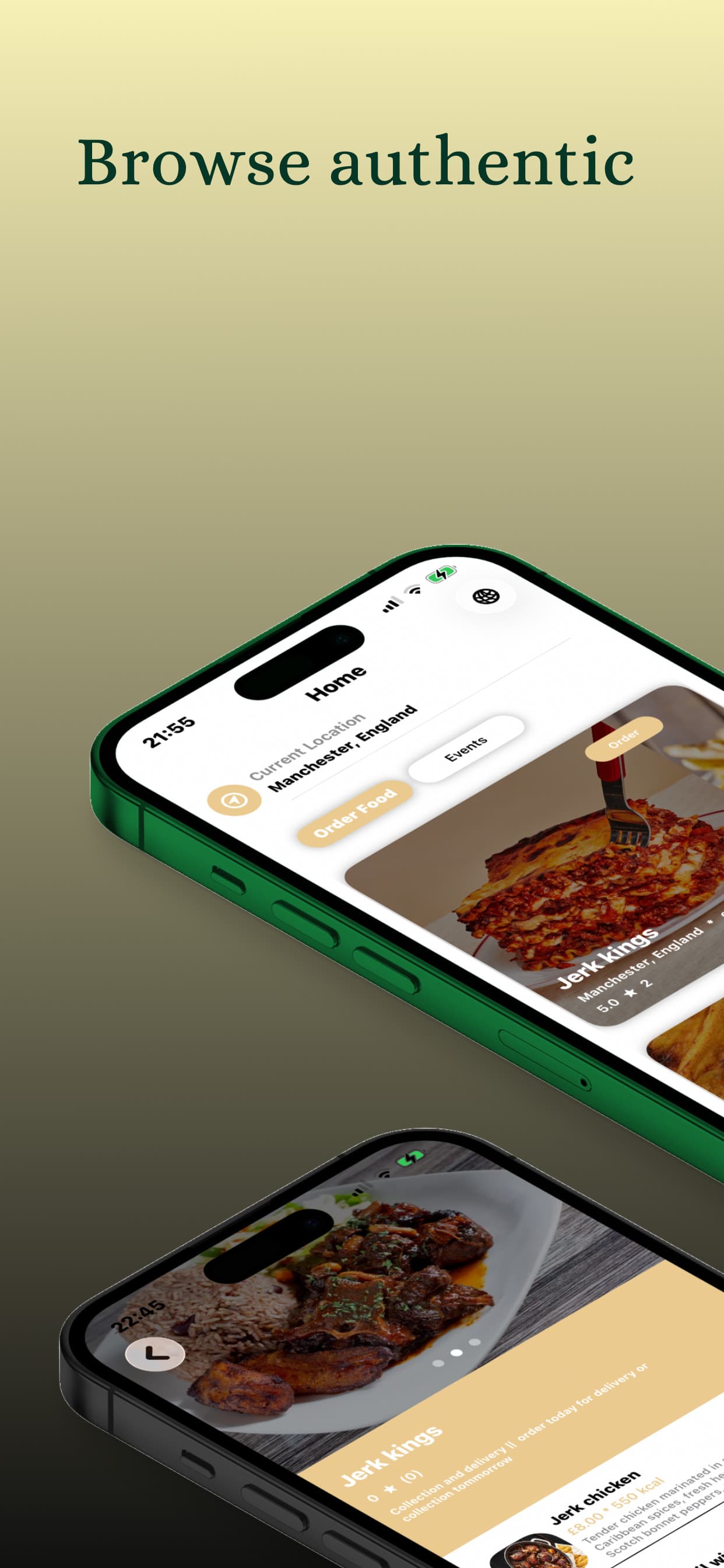 The Home Cooked Meals app showing local kitchens to browse in Manchester